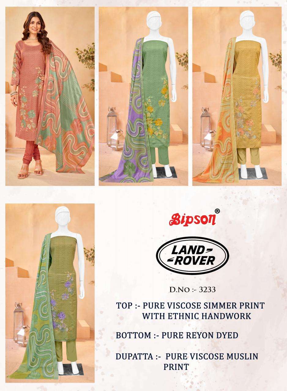 Bipson prints land rover 3233 Wholesale silk dress materials in Mumbai