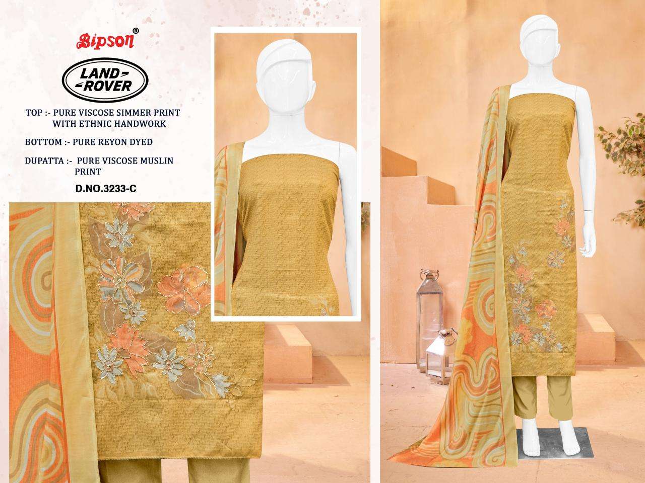Bipson prints land rover 3233 Wholesale silk dress materials in Mumbai