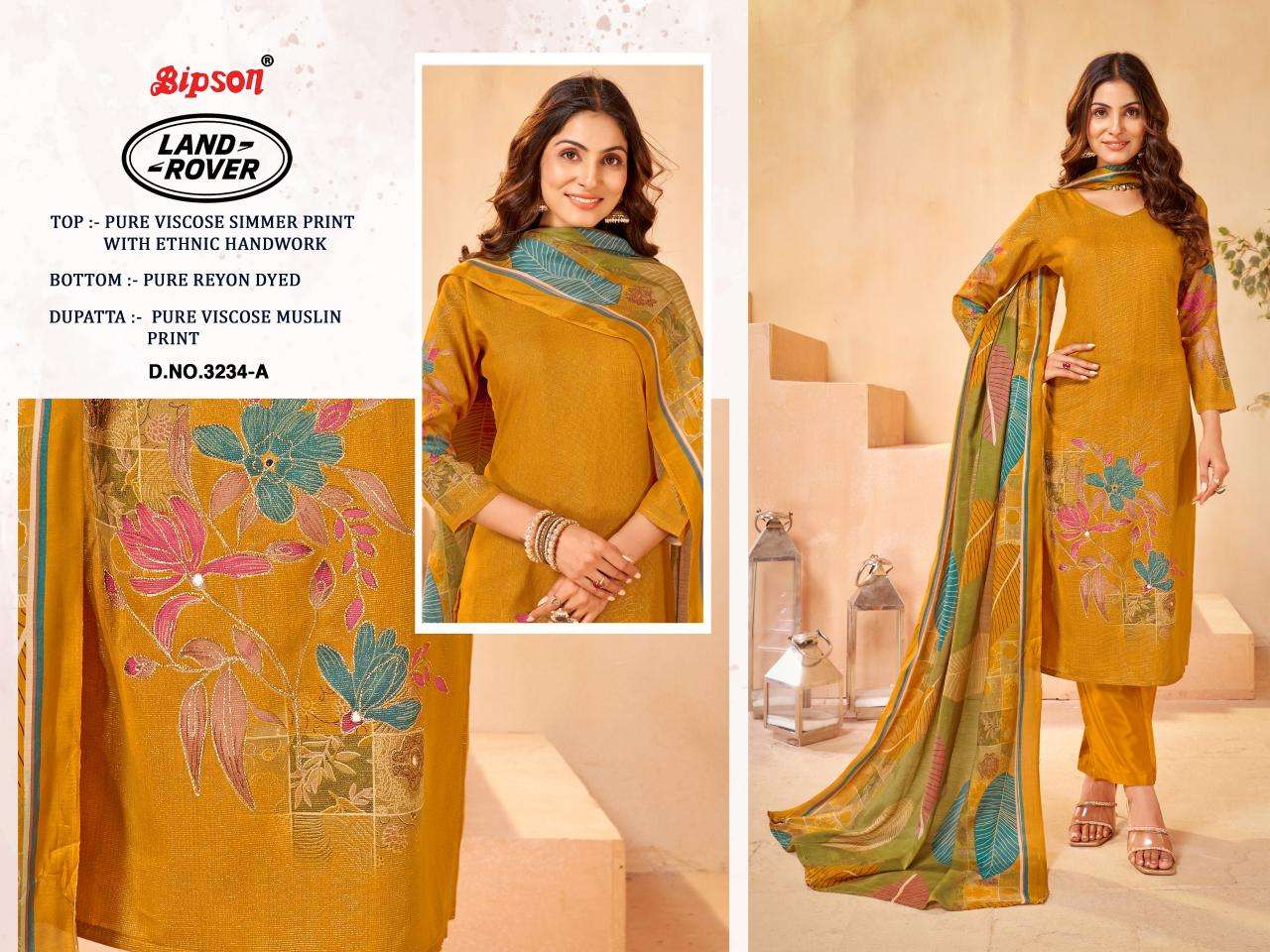 Bipson prints land rover 3234 Wholesale dress material suppliers in Mumbai
