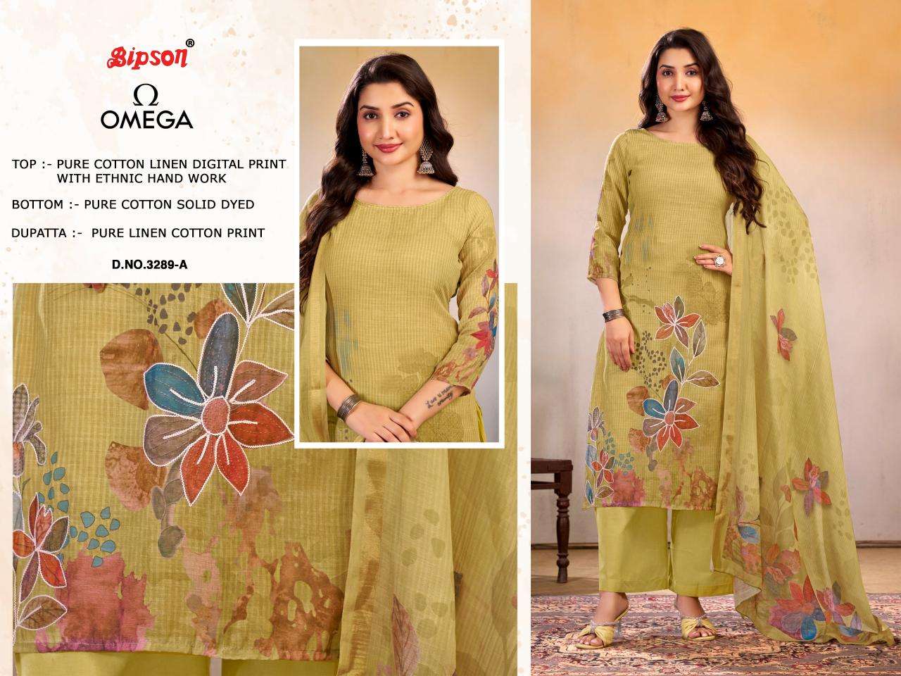 Bipson prints omega 3289 Dress materials for women