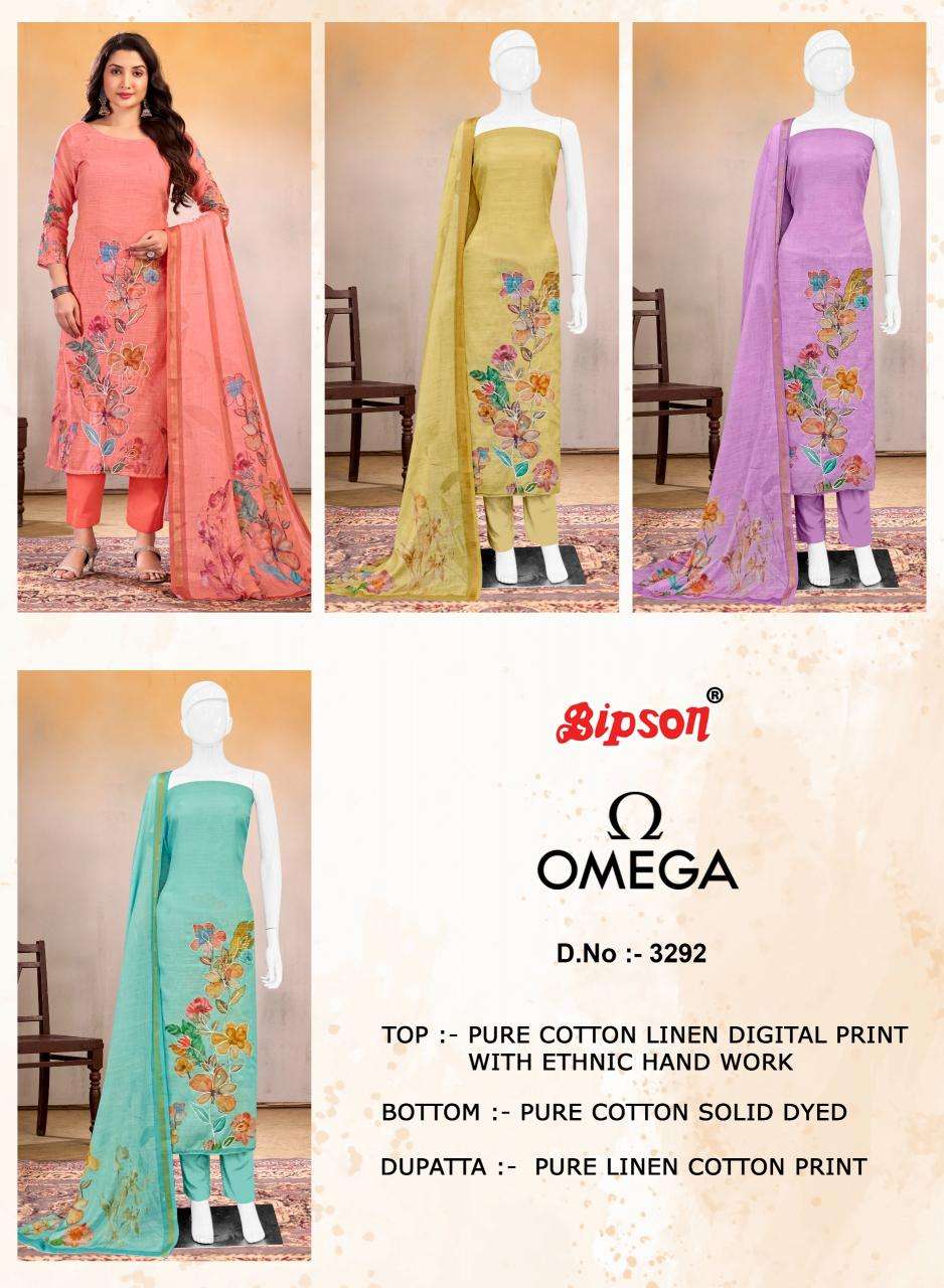 Bipson prints omega 3292 Designer dress materials in Kolkata