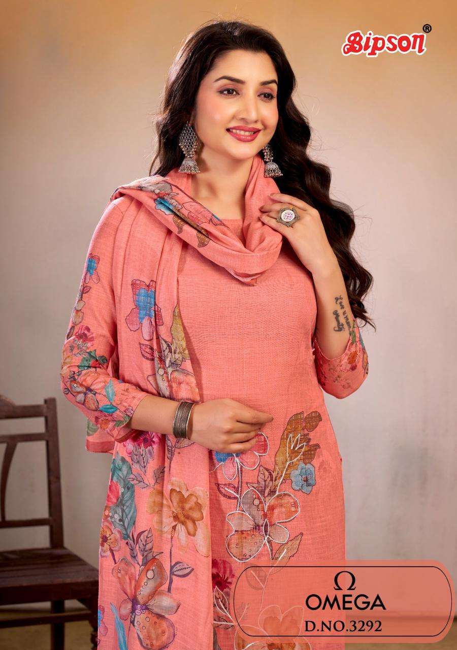 Bipson prints omega 3292 Designer dress materials in Kolkata