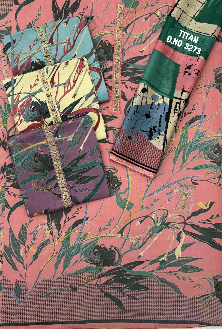 Bipson prints titan 3273 jam satin print Dress material manufacturers