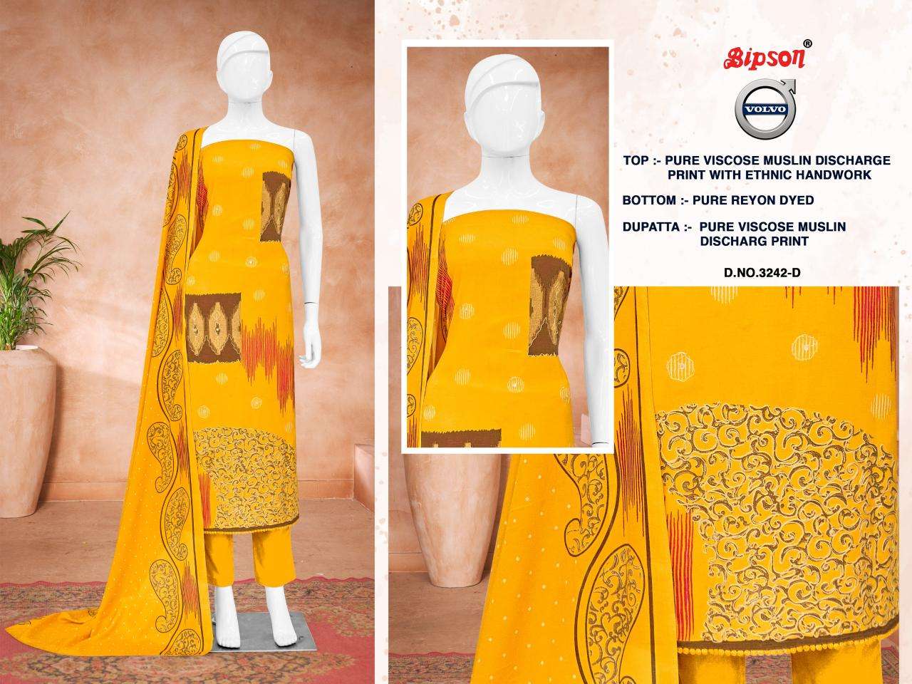 Bipson prints volvo 3242 Salwar kameez wholesale market