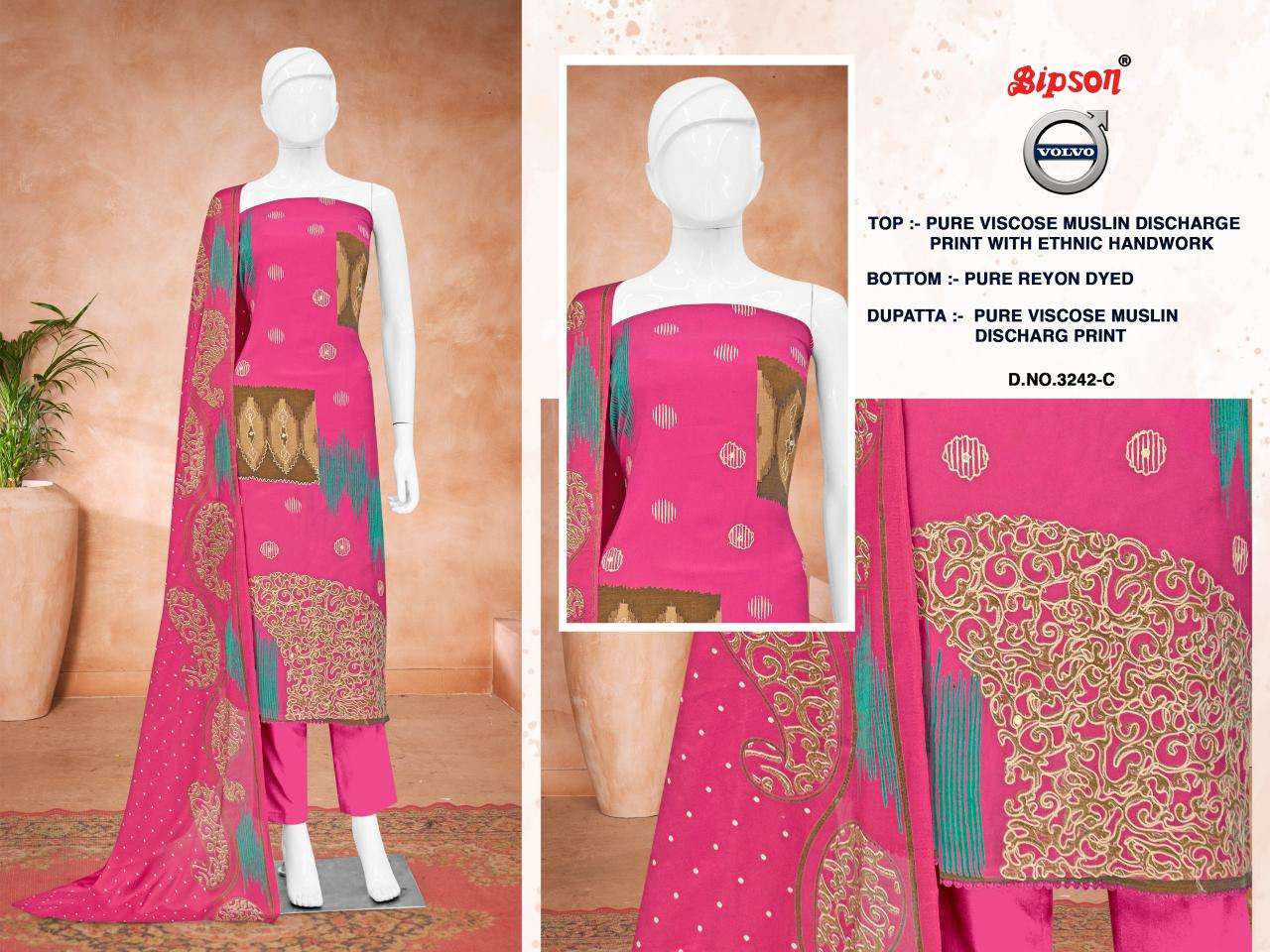 Bipson prints volvo 3242 Salwar kameez wholesale market