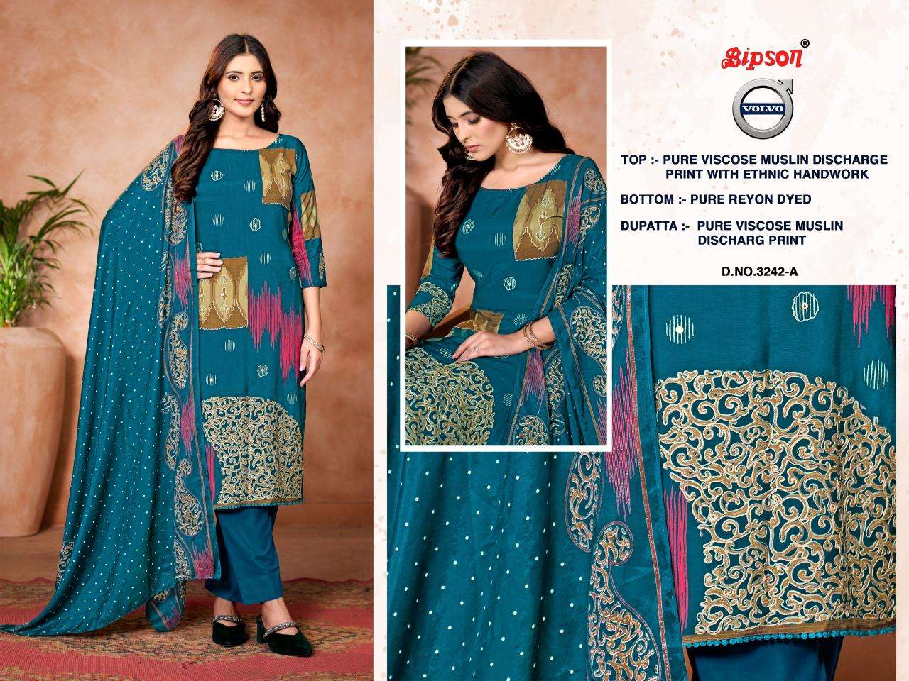Bipson prints volvo 3242 Salwar kameez wholesale market