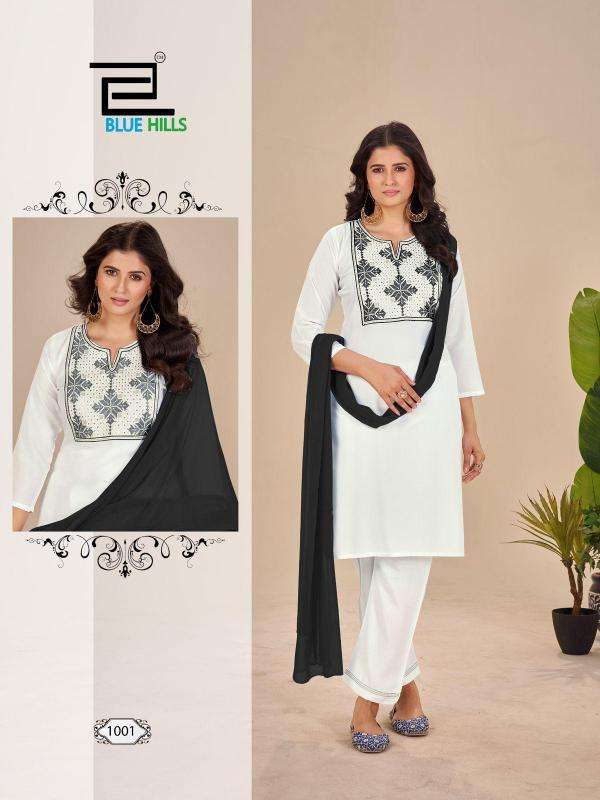 Blue hills black and white vol 14 Ladies Kurti Wholesalers