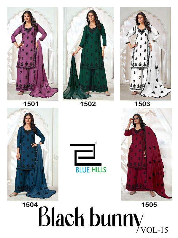 Blue hills black bunny vol 15 Designer Kurtis manufacturers in Surat