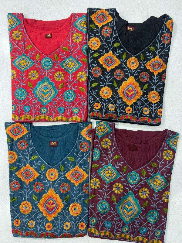 Blue hills charmi cotton kurti manufacturer in surat