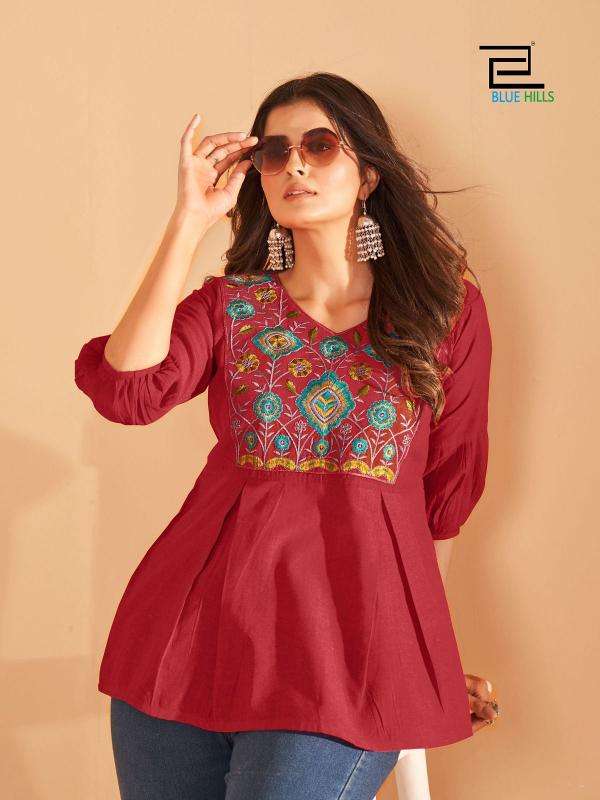 Blue hills charmi cotton kurti manufacturer in surat