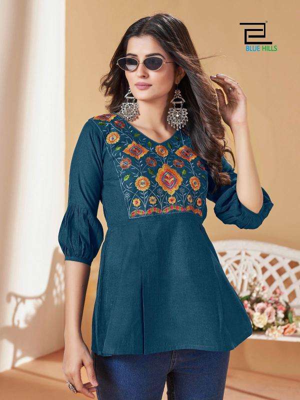 Blue hills charmi cotton kurti manufacturer in surat