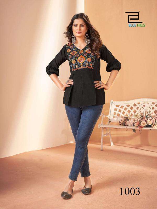 Blue hills charmi cotton kurti manufacturer in surat