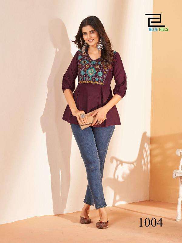 Blue hills charmi cotton kurti manufacturer in surat