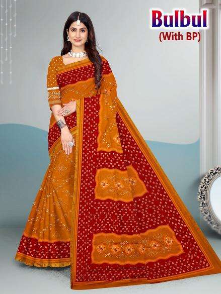 Bulbul cotton printed Indian wholesale sarees