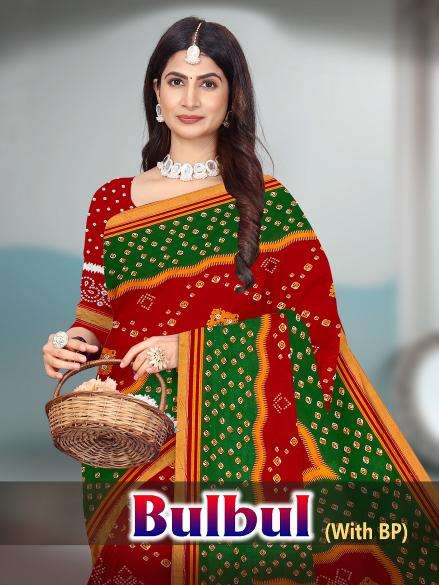 Bulbul cotton printed Indian wholesale sarees