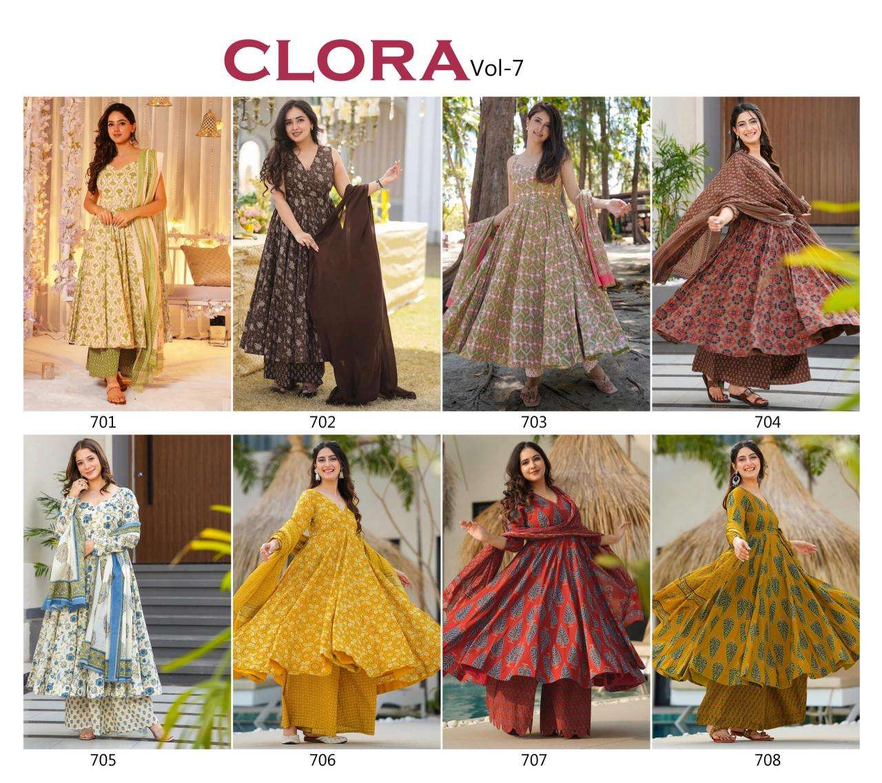 Clora vol 7 maslin digital print Kurti Catalogs in Ahmedabad