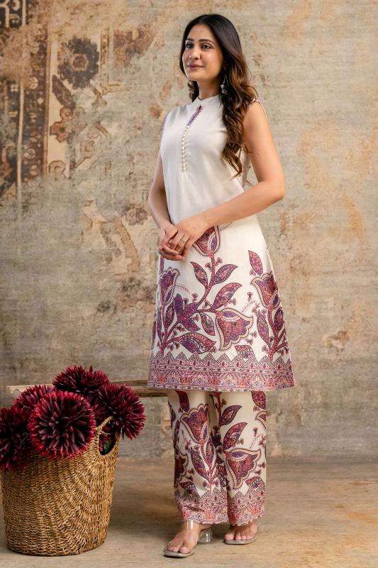 Cotton flex two piece cord set Kurti wholesale market in Surat