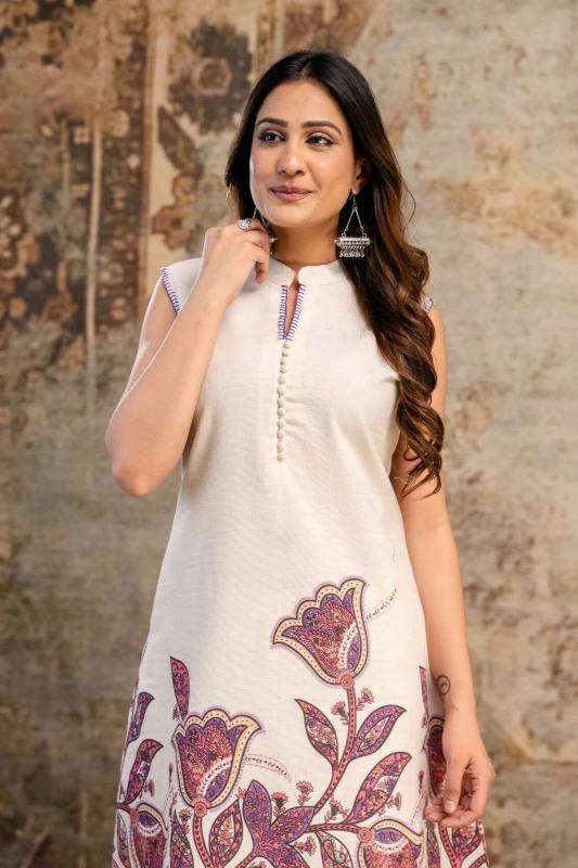 Cotton flex two piece cord set Kurti wholesale market in Surat