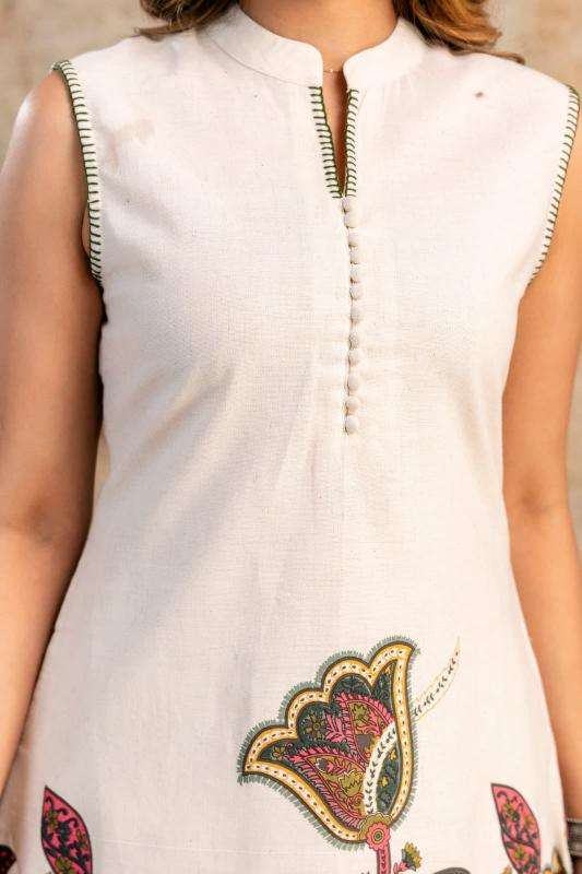 Cotton flex two piece cord set Kurti wholesale market in Surat
