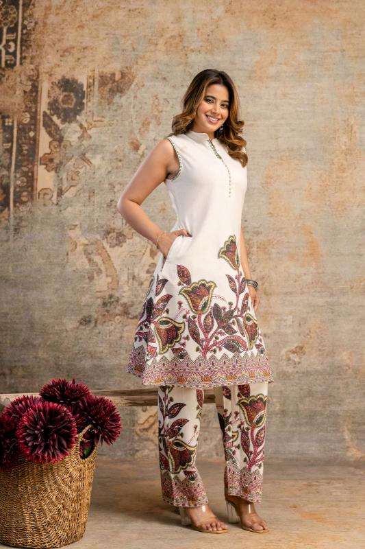 Cotton flex two piece cord set Kurti wholesale market in Surat