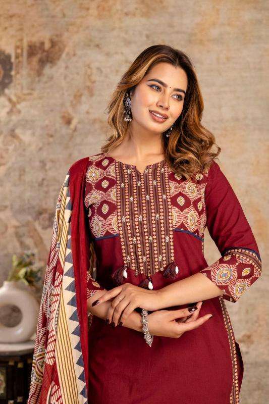 Cotton with patch work 3 Kurti distributors in Surat