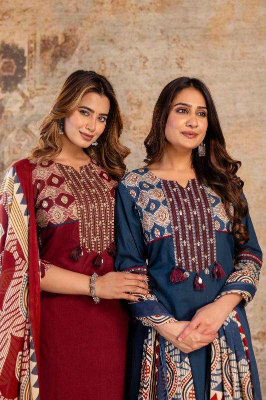 Cotton with patch work 3 Kurti distributors in Surat