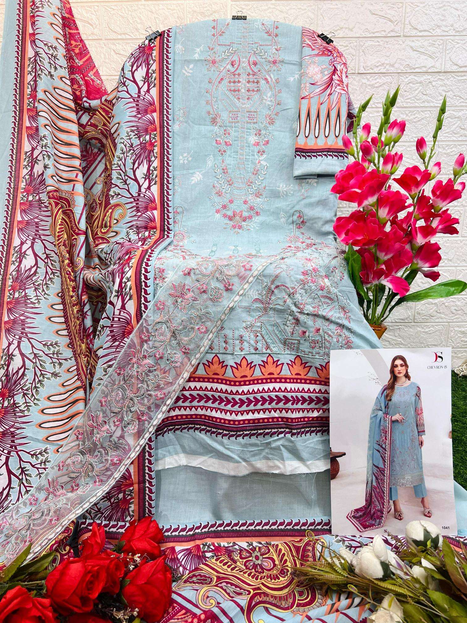 deepsy suits Cheveron-15 Unstitched dress materials wholesalers