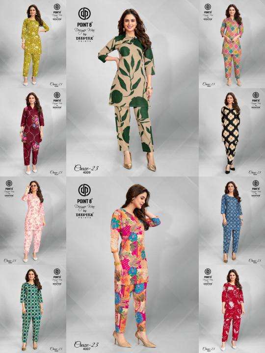 Deeptex craze23 vol-4 coord set Kurti fabric wholesalers in Hyderabad