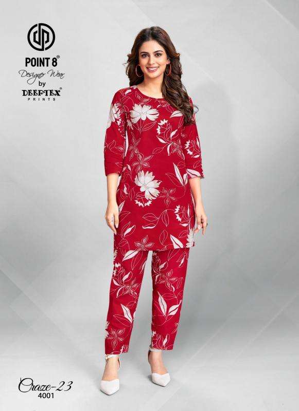 Deeptex craze23 vol-4 coord set Kurti fabric wholesalers in Hyderabad