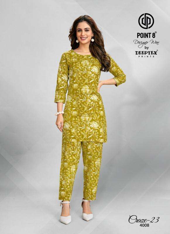 Deeptex craze23 vol-4 coord set Kurti fabric wholesalers in Hyderabad