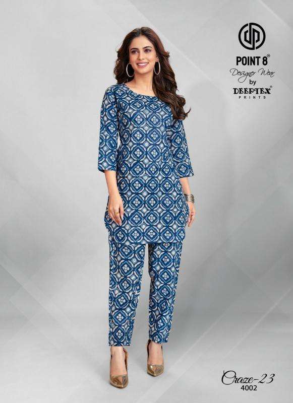 Deeptex craze23 vol-4 coord set Kurti fabric wholesalers in Hyderabad