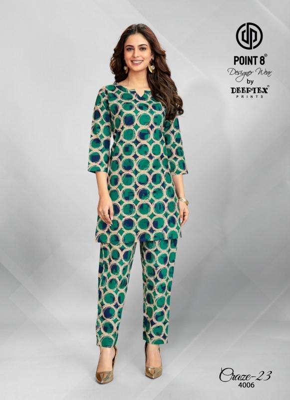 Deeptex craze23 vol-4 coord set Kurti fabric wholesalers in Hyderabad