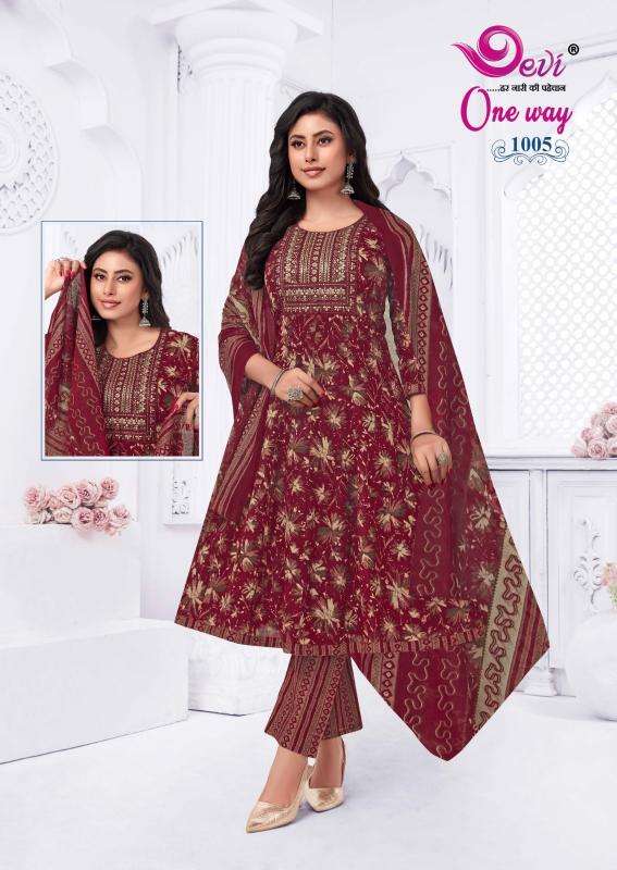 Devi one-way vol-1 kurti fabric manufacturer in surat