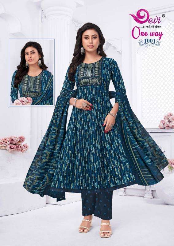 Devi one-way vol-1 kurti fabric manufacturer in surat