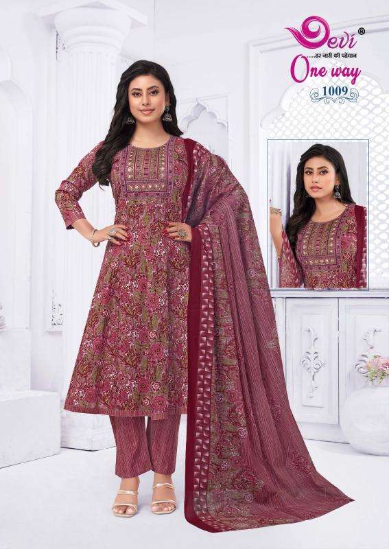 Devi one-way vol-1 kurti fabric manufacturer in surat