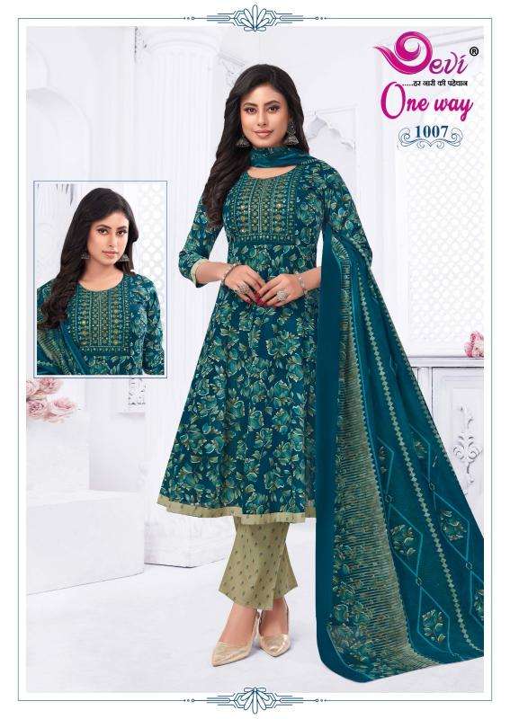 Devi one-way vol-1 kurti fabric manufacturer in surat