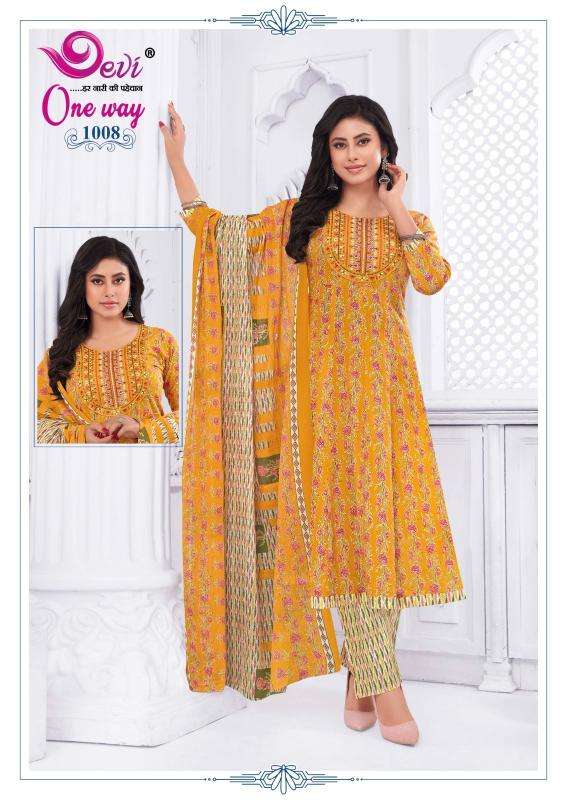 Devi one-way vol-1 kurti fabric manufacturer in surat
