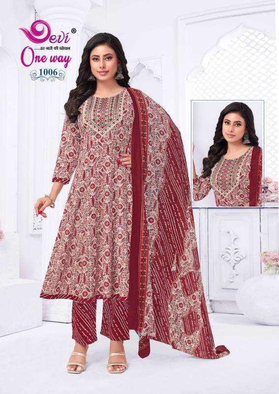 Devi one-way vol-1 kurti fabric manufacturer in surat