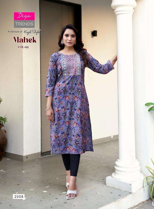 Diya trends mahek vol.2 Designer kurtis in Mumbai