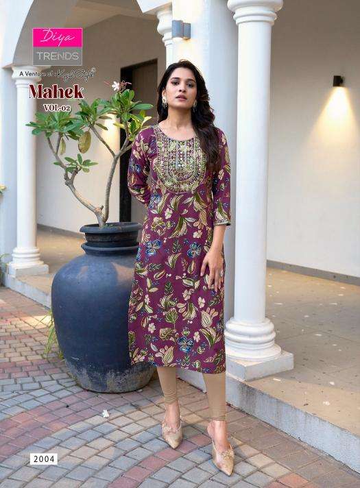 Diya trends mahek vol.2 Designer kurtis in Mumbai