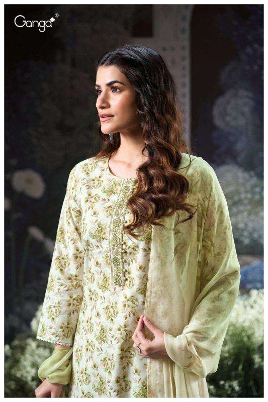 Ganga brita 3180 Bridal dress materials in Hyderabad