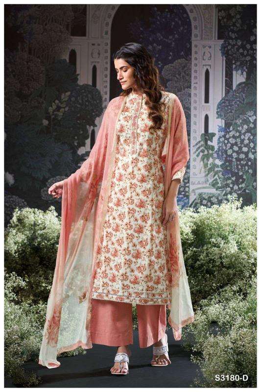 Ganga brita 3180 Bridal dress materials in Hyderabad