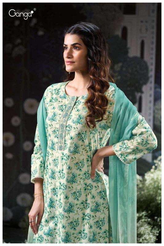 Ganga brita 3180 Bridal dress materials in Hyderabad