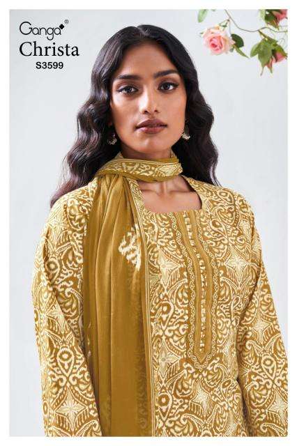 Ganga christa 3599 Dress material wholesalers in Vadodara
