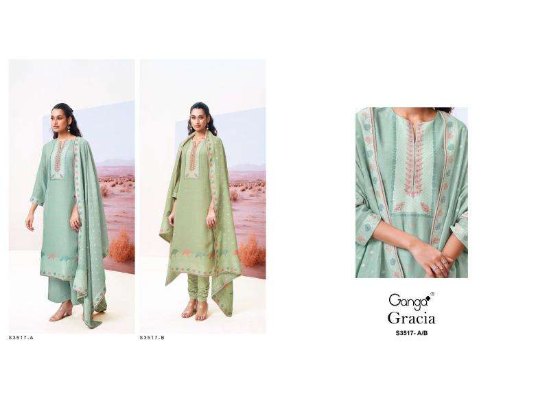 Ganga cracia 3517 Wholesale dress materials suppliers in Vadodara
