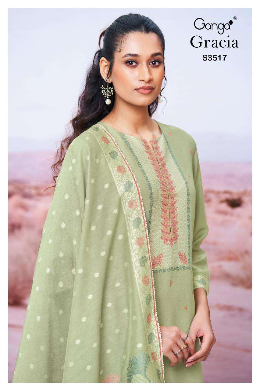 Ganga cracia 3517 Wholesale dress materials suppliers in Vadodara