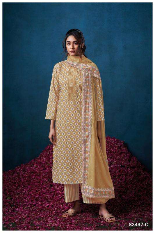 Ganga devin 3497 Dress materials manufacturers in Ahmedabad