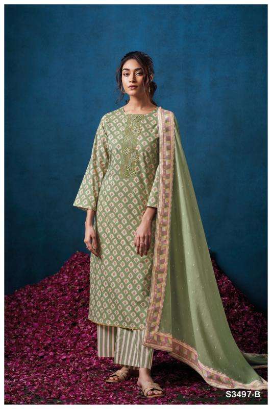 Ganga devin 3497 Dress materials manufacturers in Ahmedabad
