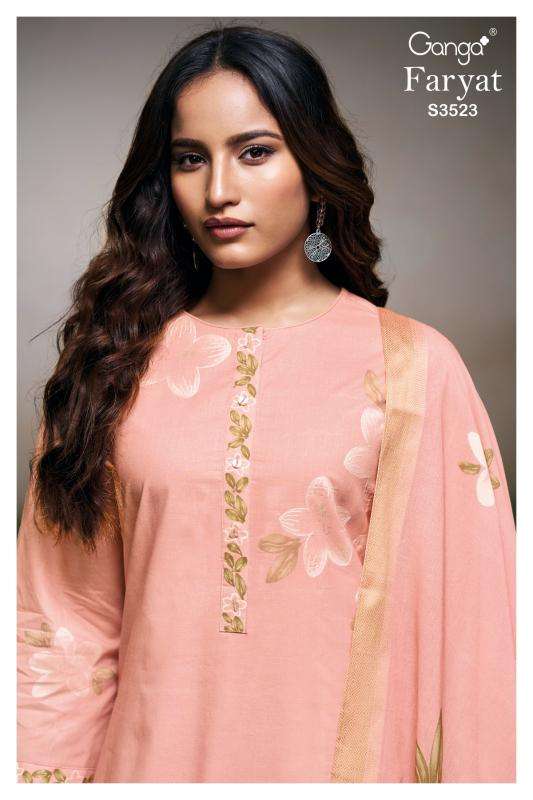 Ganga faryat 3523 Lawn suits wholesale dealer in Bangalore