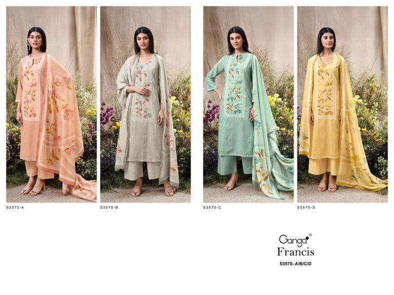 Ganga francis 3570 Dress materials wholesale market Mumbai